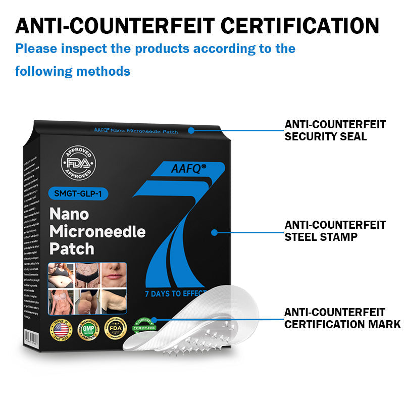 AAFQยฎ๐Nano Microneedle Patch with SMGT-GLP-1 & Matrixyl 3000 โ Slimming, Skin Tightening, Blood Sugar Support, No Injection, 7-Day Result