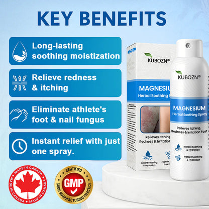 ✅  Official Store:KUBOZN® Magnesium Herbal Spray – Fast Relief for Psoriasis & Eczema | No-Rub, Steroid-Free