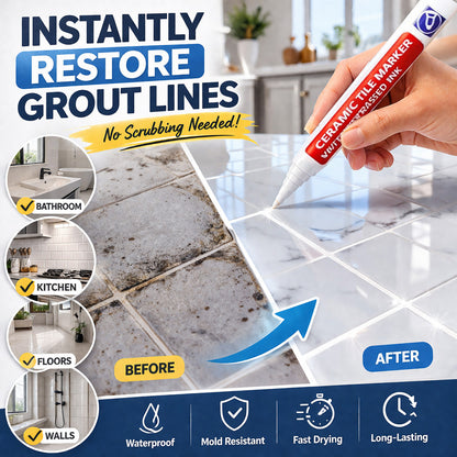 🔥KUBOZN® Anti-Mould & Waterproof Joint Pen for Ceramic Tiles! 🖌️ (offer)