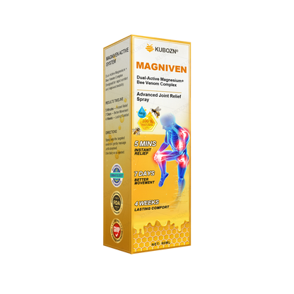 CA🏅  KUBOZN® MagniVen Magnesium & Bee Venom Joint Spray – 5 Min Relief · 7 Day Mobility · 4 Week Comfort