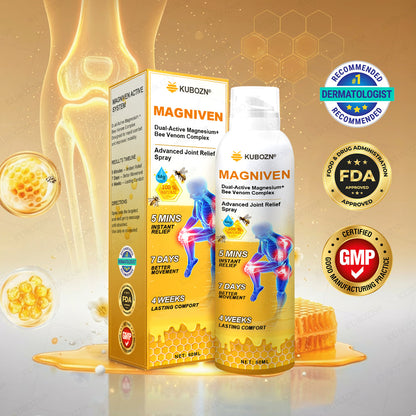 CA🏅  KUBOZN® MagniVen Magnesium & Bee Venom Joint Spray – 5 Min Relief · 7 Day Mobility · 4 Week Comfort