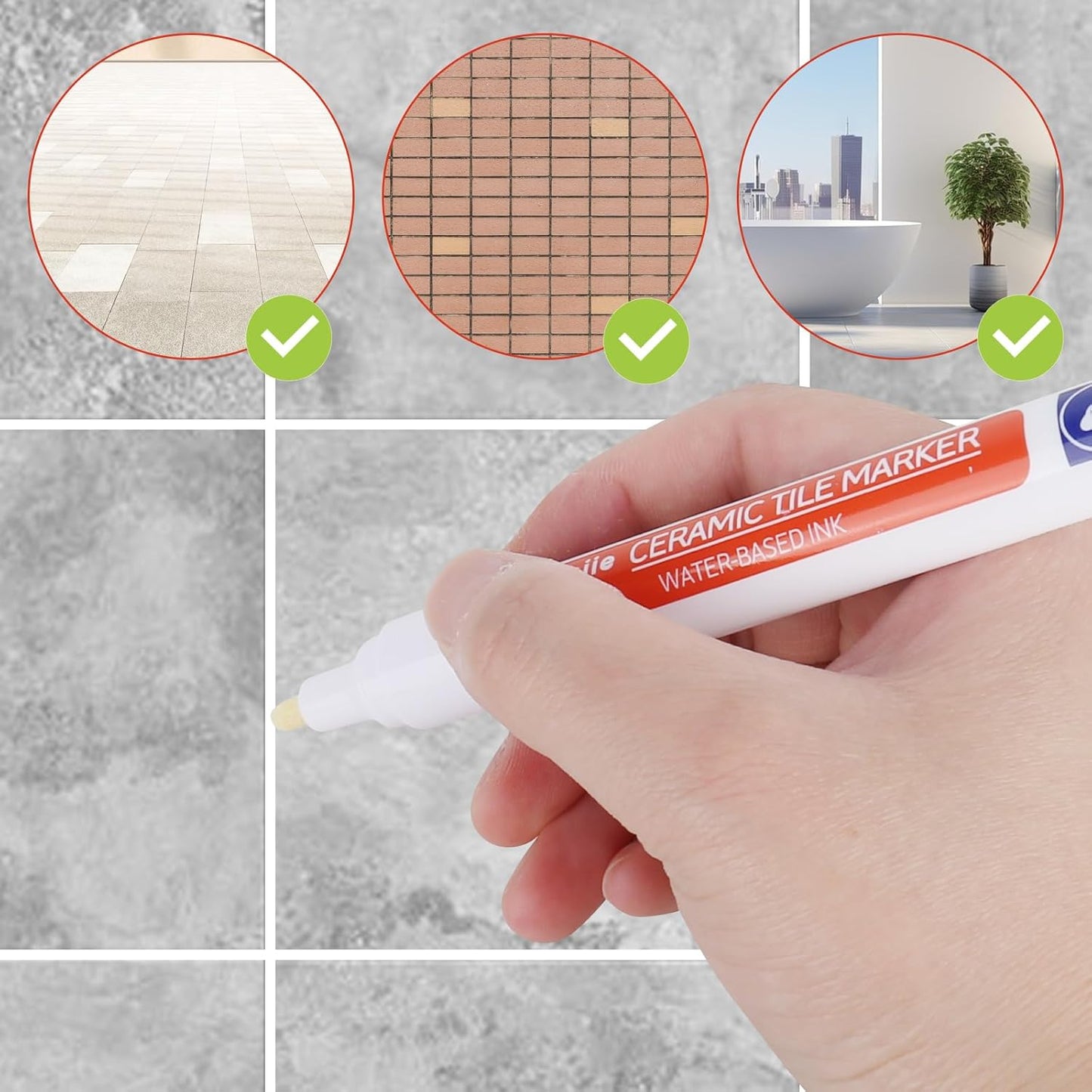 🔥KUBOZN® Anti-Mould & Waterproof Joint Pen for Ceramic Tiles! 🖌️ (offer)