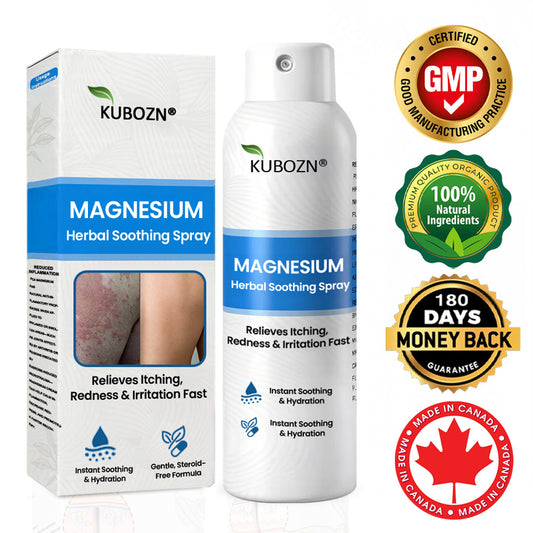 ✅  Official Store:KUBOZN® Magnesium Herbal Spray – Fast Relief for Psoriasis & Eczema | No-Rub, Steroid-Free