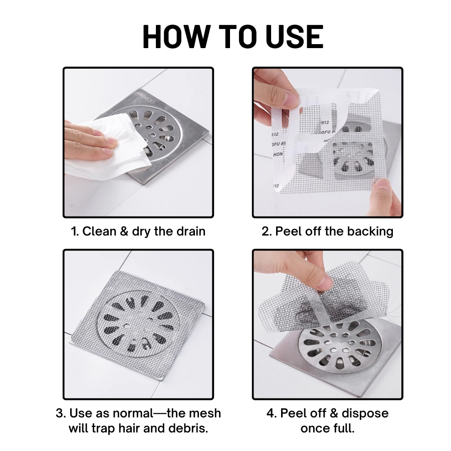 KUBOZN® Disposable Floor Drain Sticker