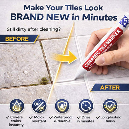 🔥KUBOZN® Anti-Mould & Waterproof Joint Pen for Ceramic Tiles! 🖌️ (offer)