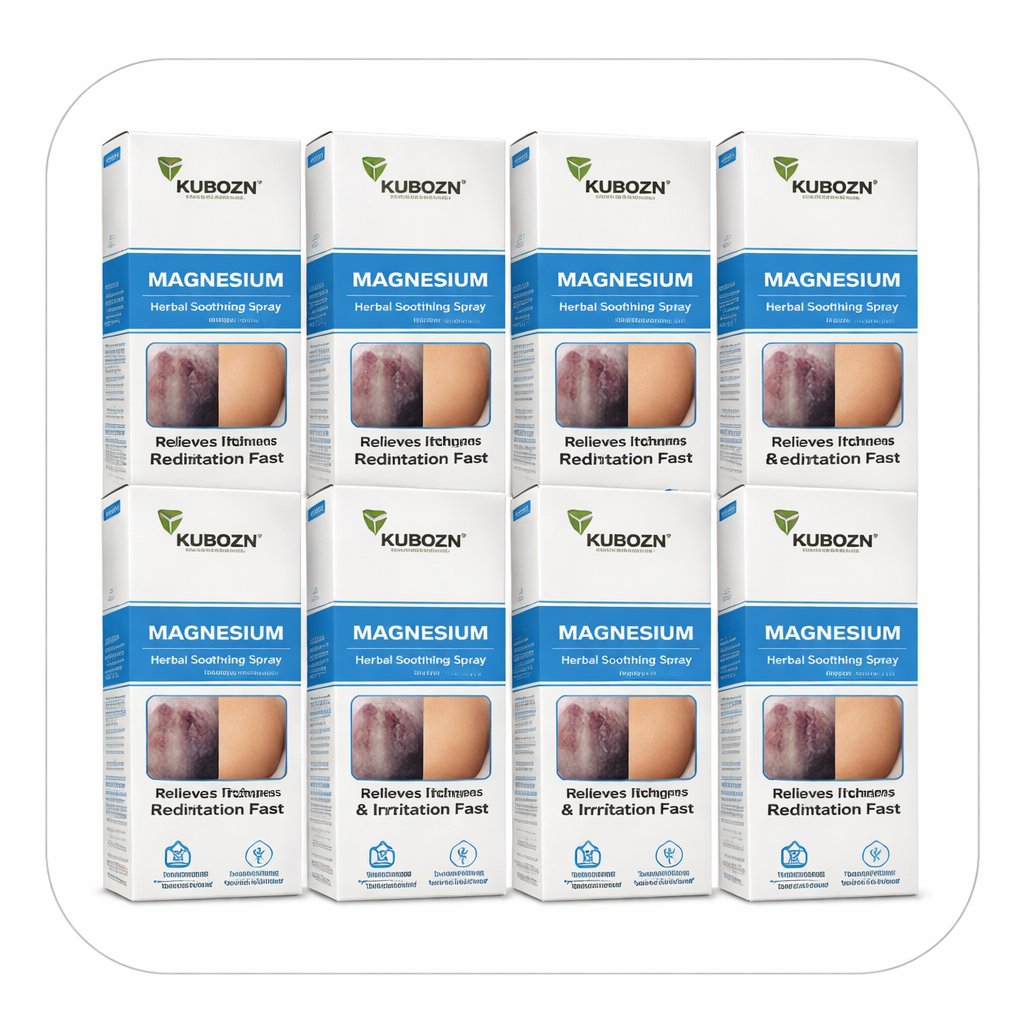 ✅  Official Store:KUBOZN® Magnesium Herbal Spray – Fast Relief for Psoriasis & Eczema | No-Rub, Steroid-Free