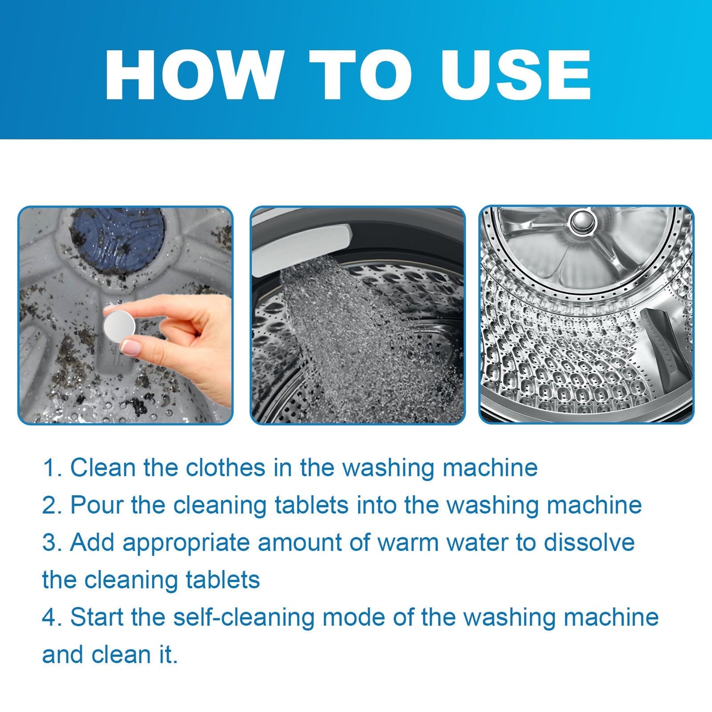 KUBOZN® 2025 Upgraded Washing Machine Cleaning Agent (12pcs Set)