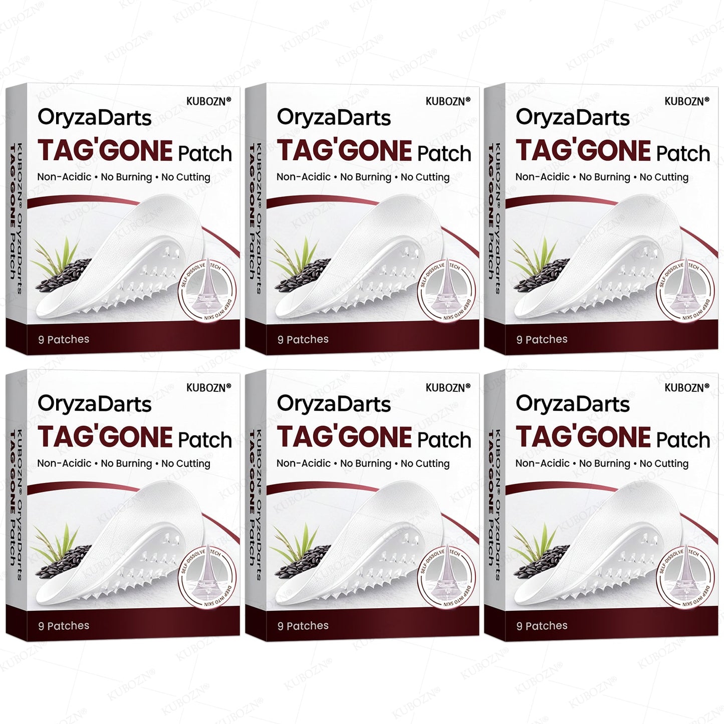 KUBOZN® OryzaDarts TAG’GONE Patch✨Pain-Free Root-Level Removal Powered by Black Rice MicroDarts. (offer)