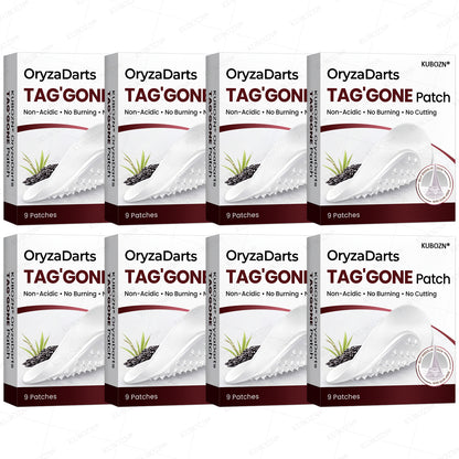 KUBOZN® OryzaDarts TAG’GONE Patch✨Pain-Free Root-Level Removal Powered by Black Rice MicroDarts.