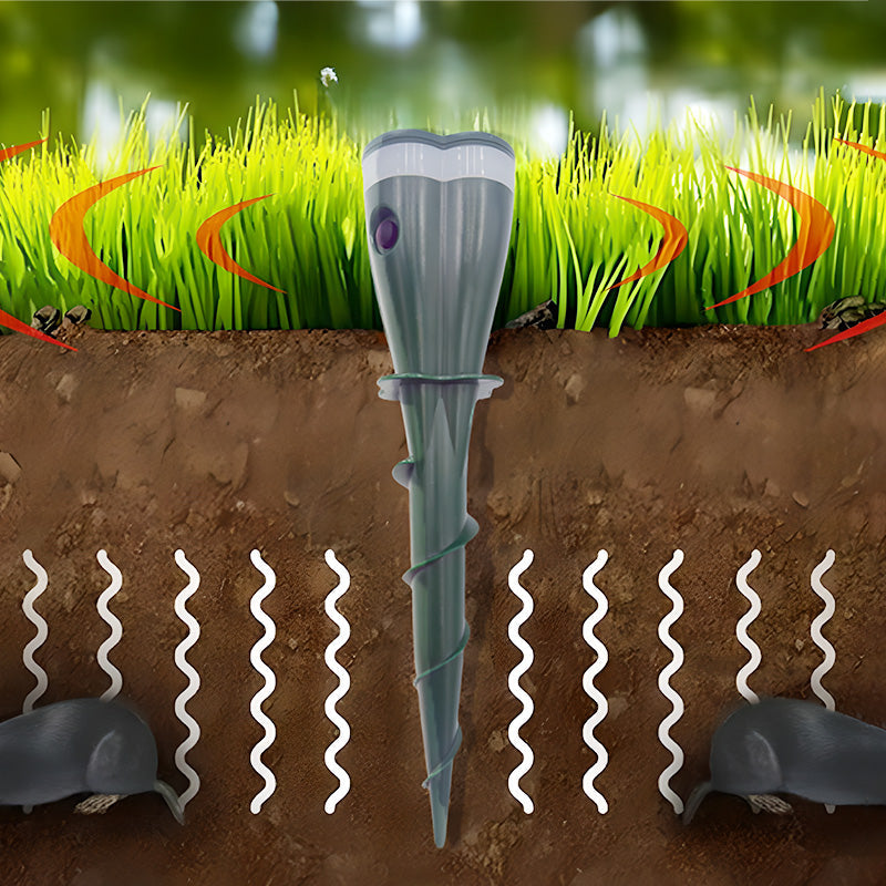 🔥Hot Sale 50% OFF☘️KUBOZN® Solar Powered Waterproof Screw Mole Repellent